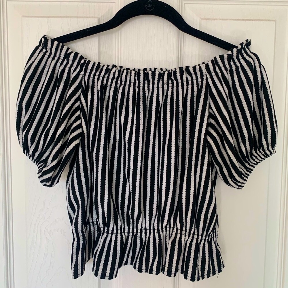 H&M Striped Crop Top